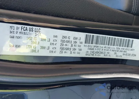 2017 Dodge Durango Sxt Awd z USA, uszkodzony, nr VIN 1C4RDJAG8HC908123